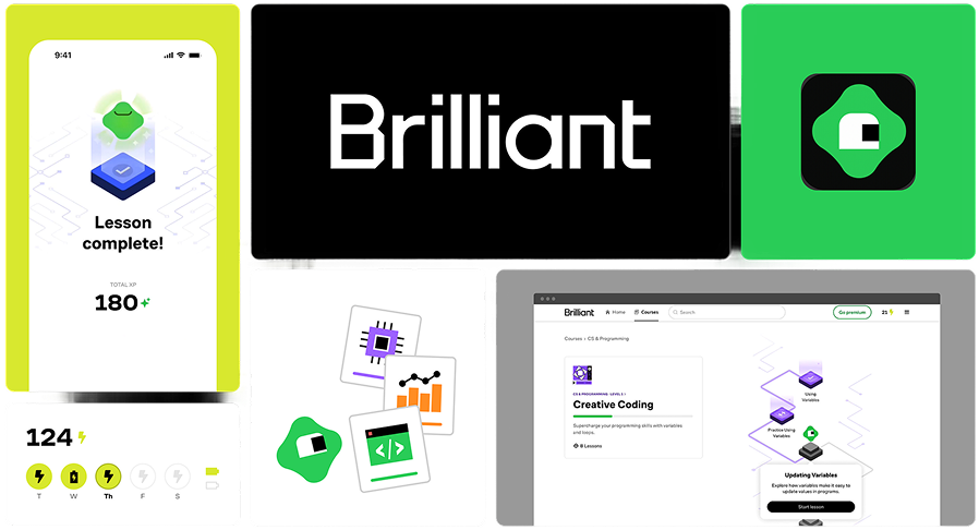 Brilliant — gamified learning and streak mechanics
