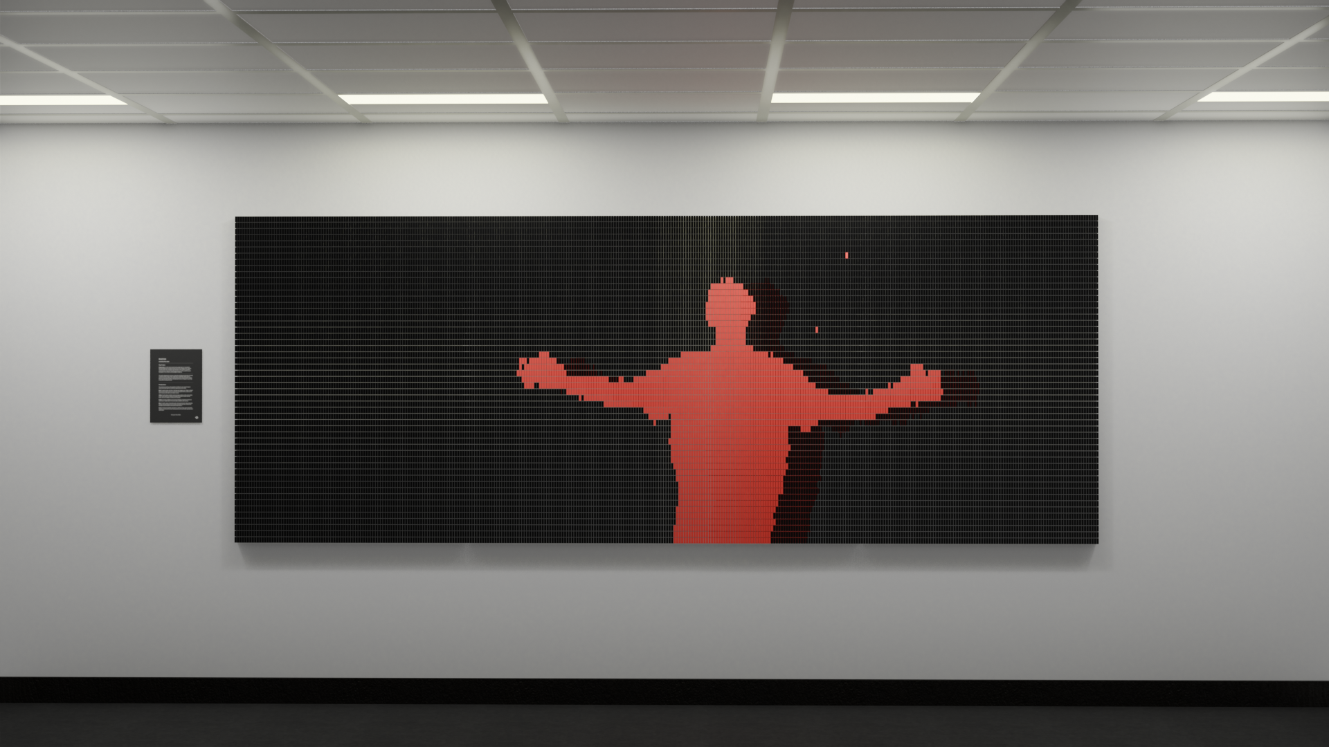 Project Echo — interactive LED wall installation with pixel silhouette